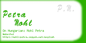 petra mohl business card